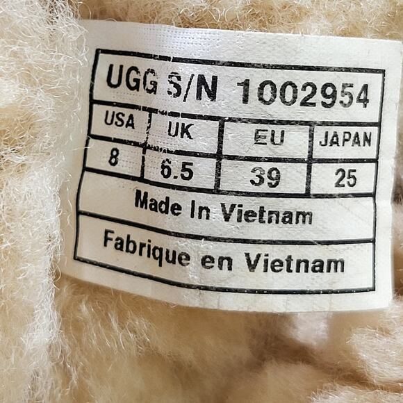 UGG BAILEY BOW II BOOTS CHESTNUT SUEDE WOOL LINED BIG WOMENS US 8 - Picture 6 of 6